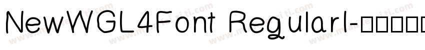 NewWGL4Font RegularI字体转换